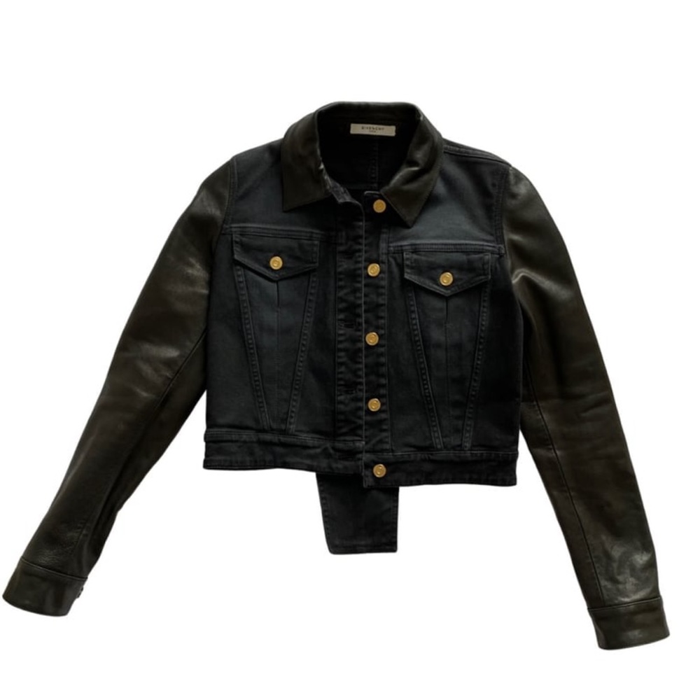Givenchy Leather And Denim Jacket - image 1